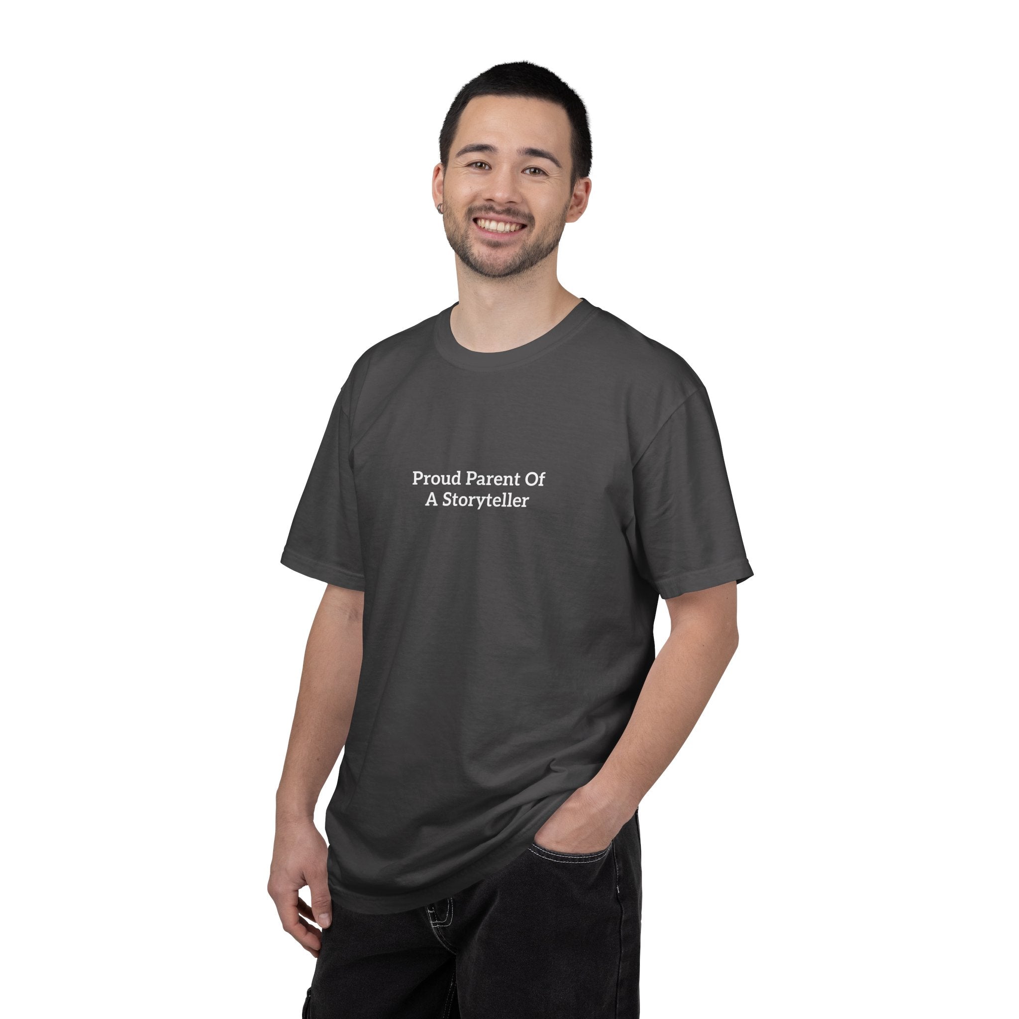 Storyteller Parent T-Shirt — "Proud Parent Of A Storyteller" Literary Gift Tee